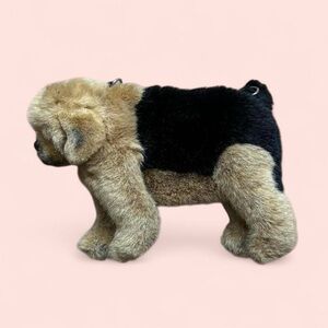 Y2K Vintage Plush Stuffed Animal Dog Puppy Mini Zipper Pouch Purse Toy